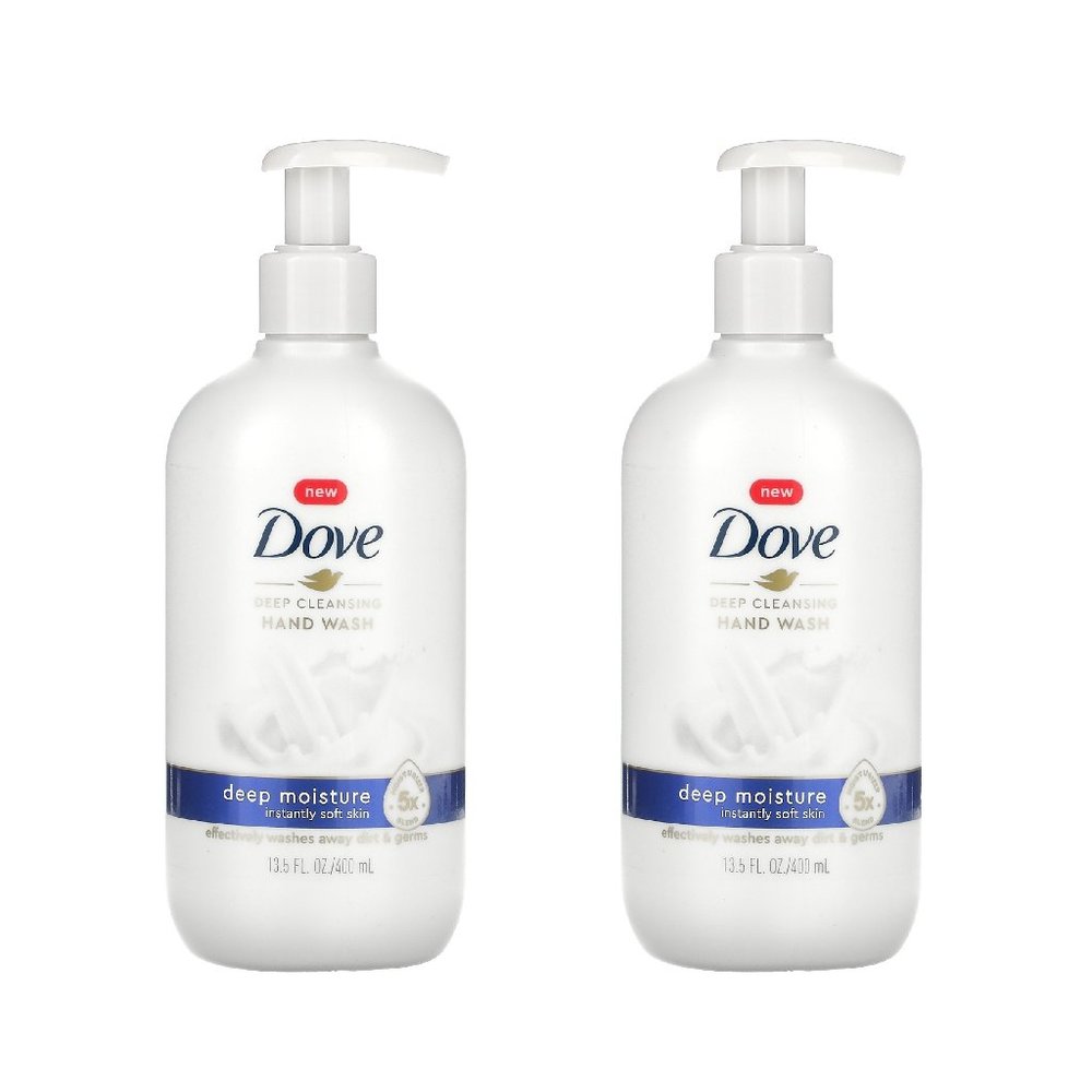 2 brand new 13.5 fl oz Dove Advanced Care Deep Moisture Hand Wash in Dispensers